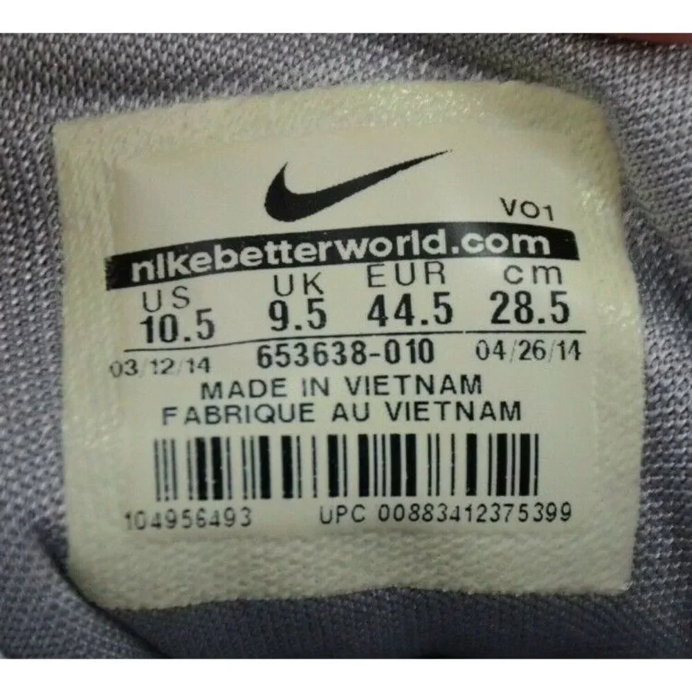 NIKE Air Max Premiere Basketball Shoe Men's Size 10.5 Dark Light Gray 653638-010